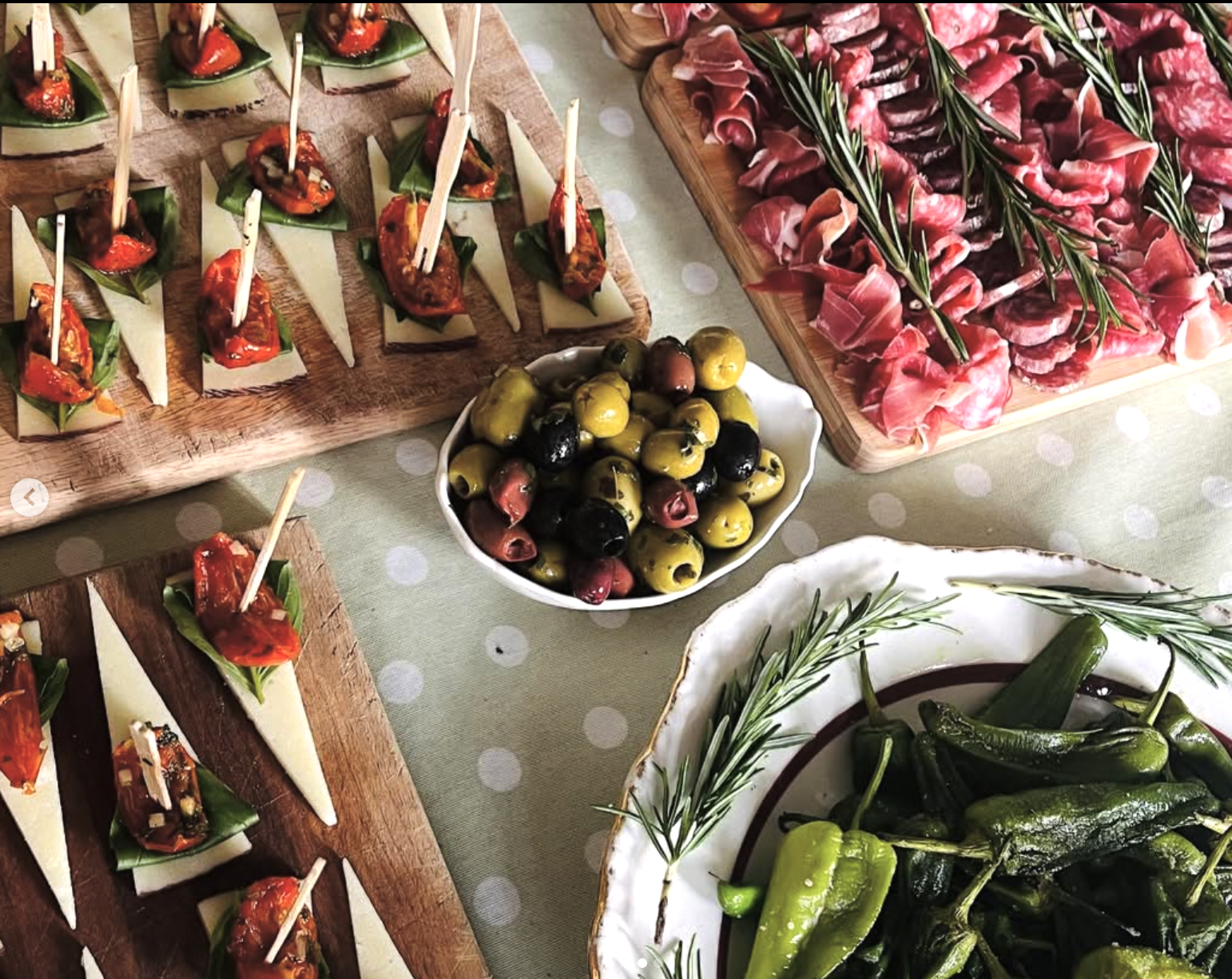 Mediterranean antipasti spread