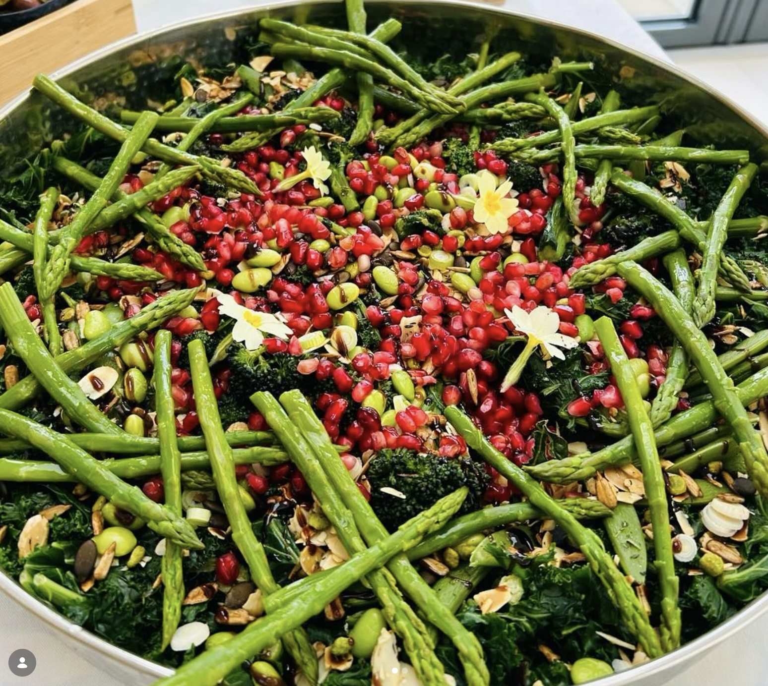 Asparagus and pomegranate salad